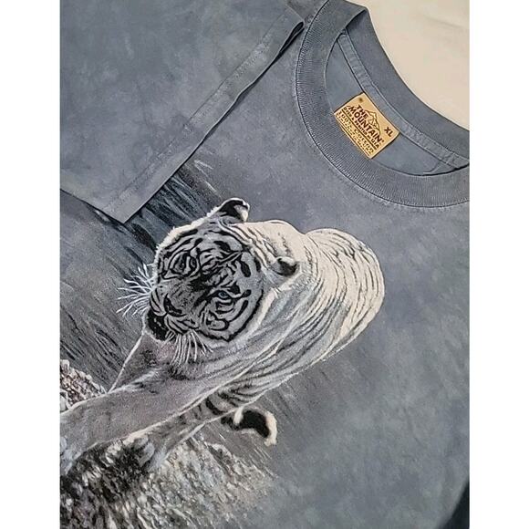 VTG 2004 The Mountain White Tiger Tie-Dye Graphic Tee XL Y2K USA - Picture 1 of 9